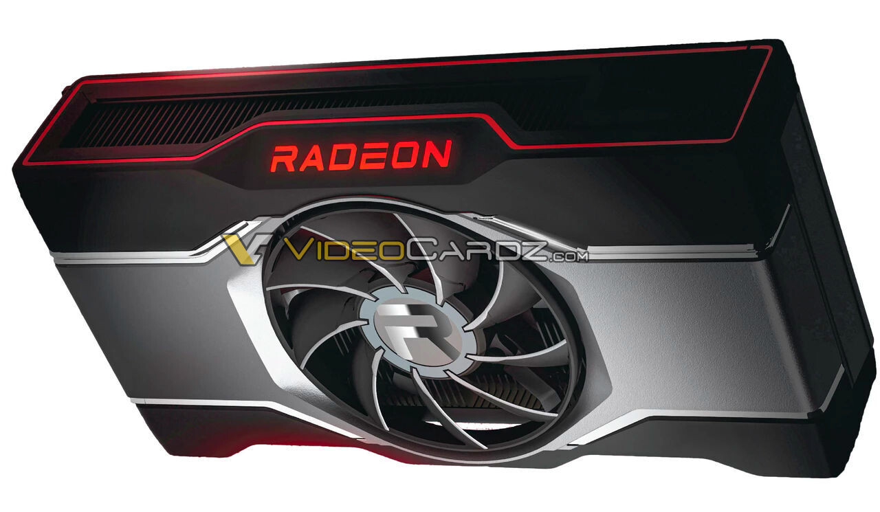 AMD : un rendu de ce qu'on croit être Radeon RX 6600 XT à un seul ventilo