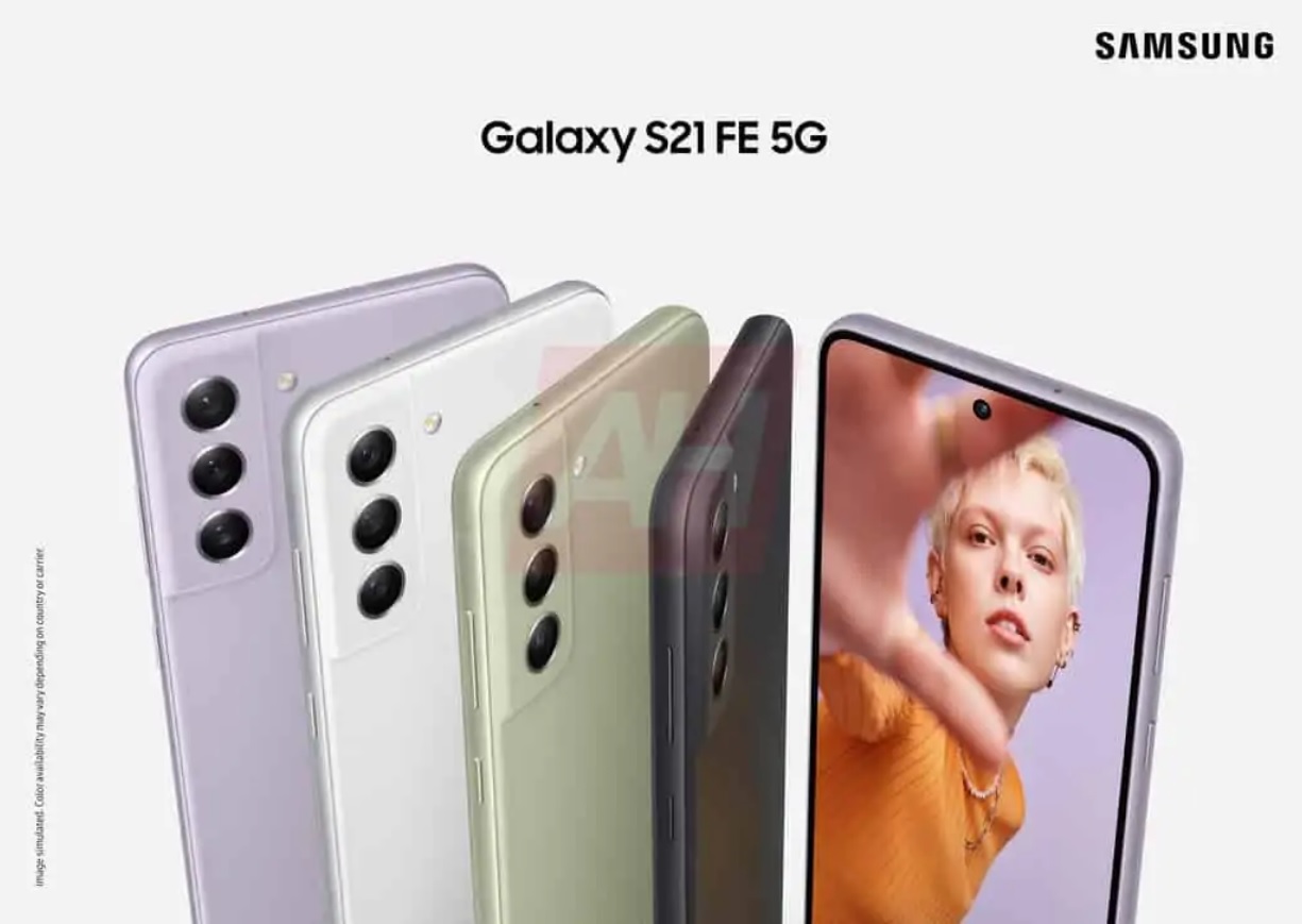 Galaxy S21 FE : le smartphone de Samsung dévoile ses différents coloris