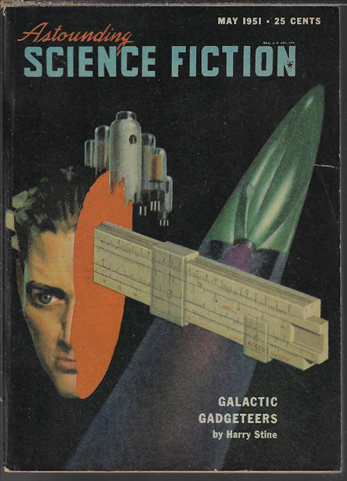 Le numéro de mai 1951 d&#039;Astouding Science-Fiction contenant le fameux article de Cal Wiley, &quot;Clipper Ships of Space&quot;.