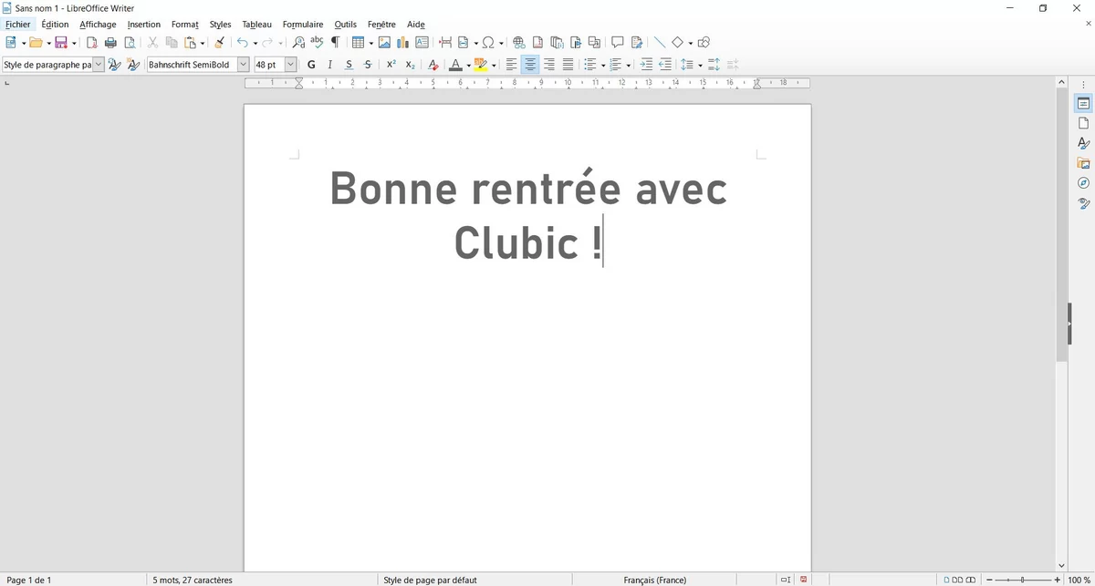 libre office writer © Alexia Coué