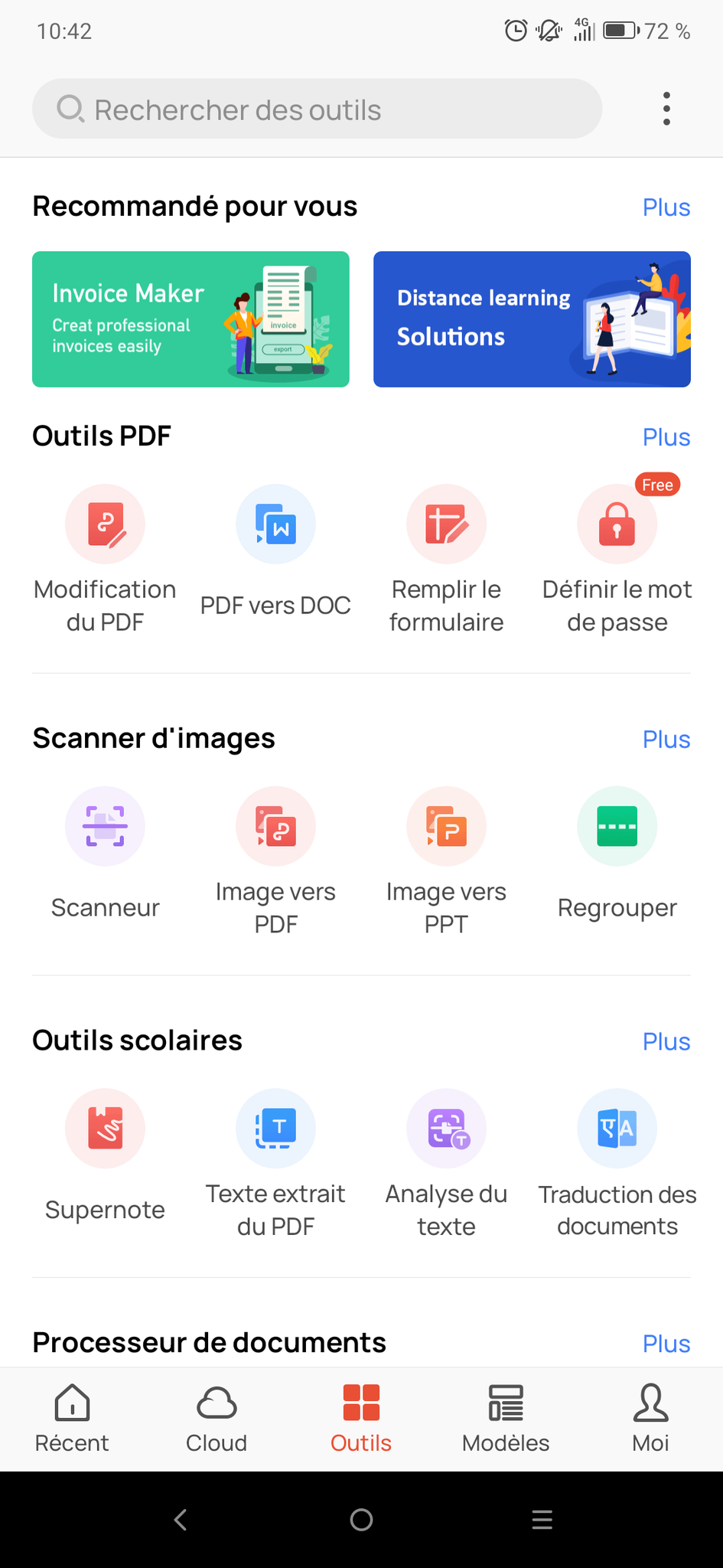 wps office menu © Alexia Coué