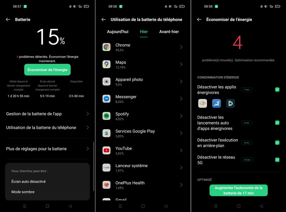 autonomie oppo find x3 lite