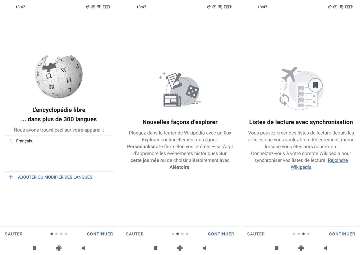 Wikipedia screen 1