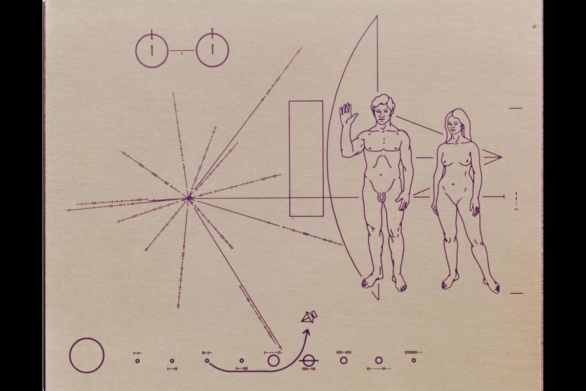 Pioneer 10 plaque humains © NASA