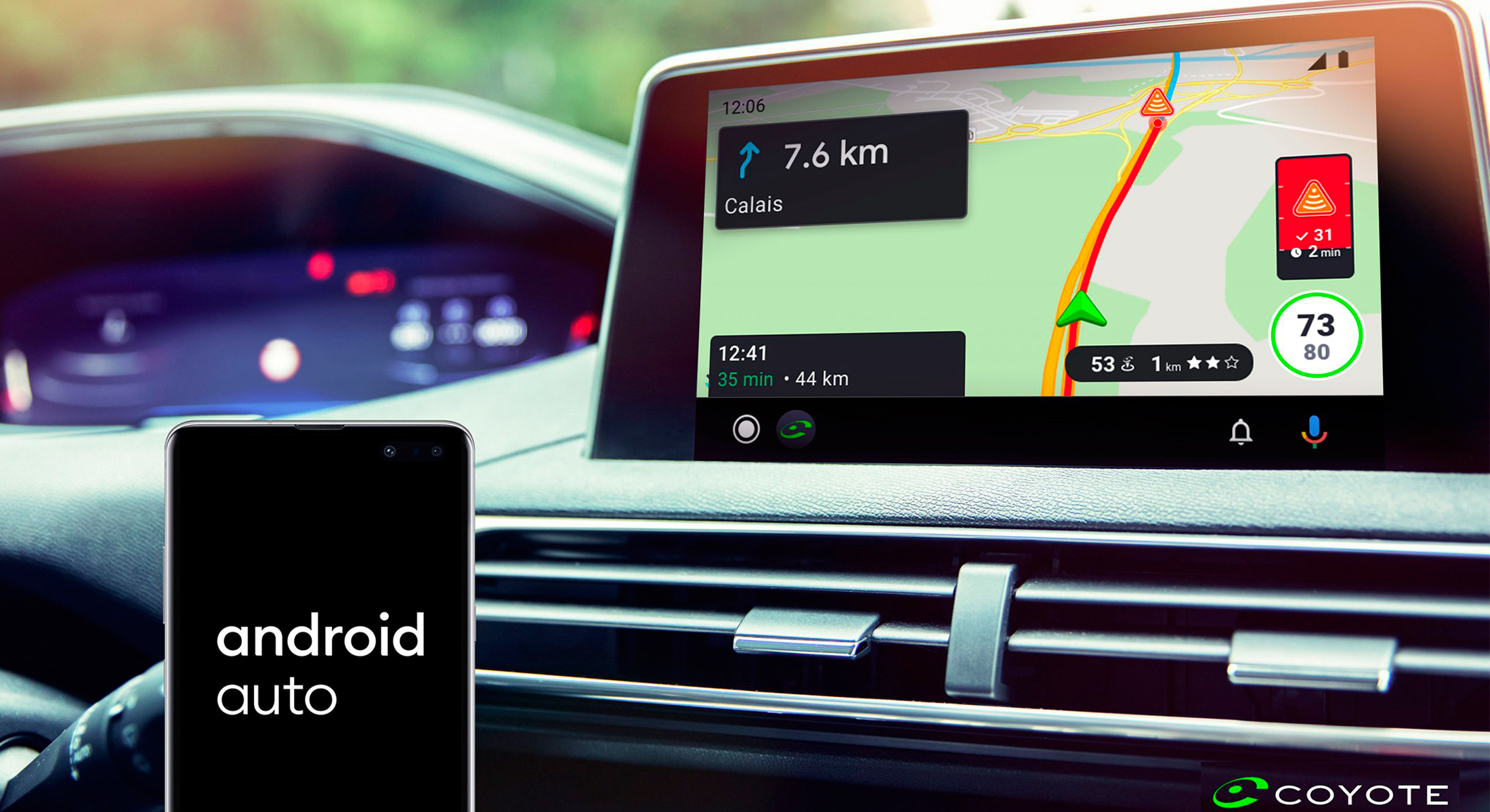 On a testé Coyote sur Android Auto : faut-il y adhérer avant de prendre la route ?