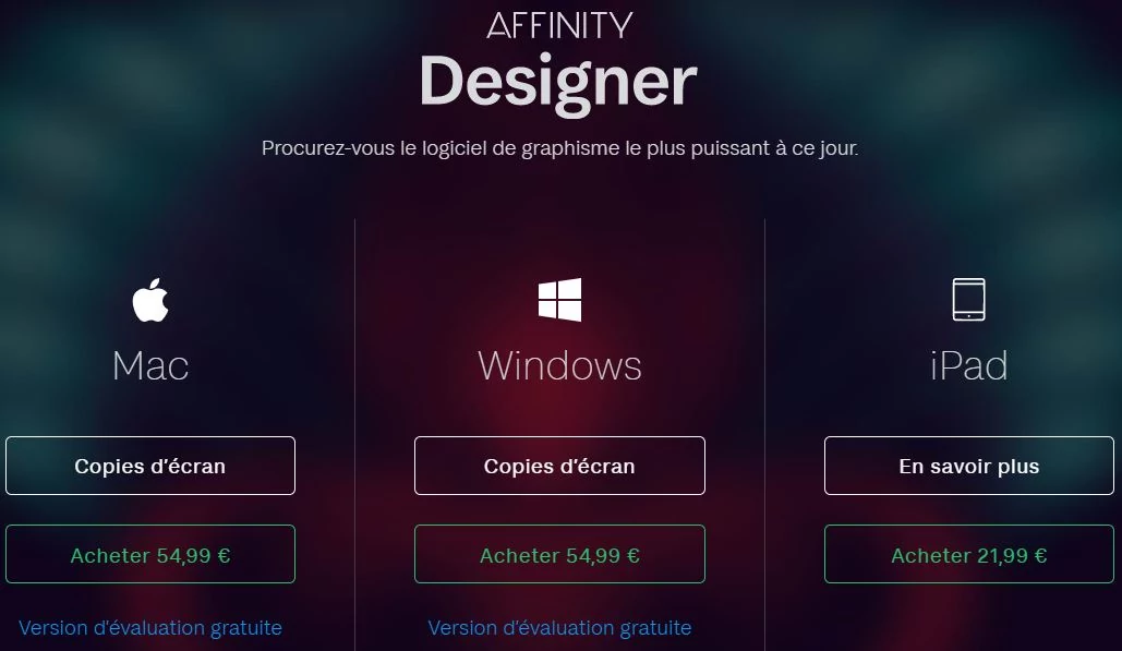 affinity designer licences © Affinity Designer