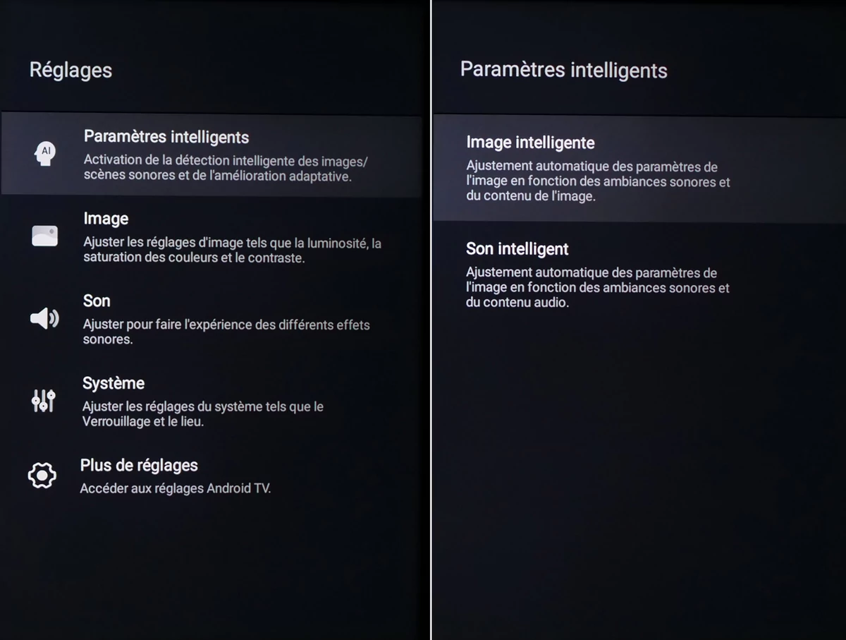 TCL 65C825 menu