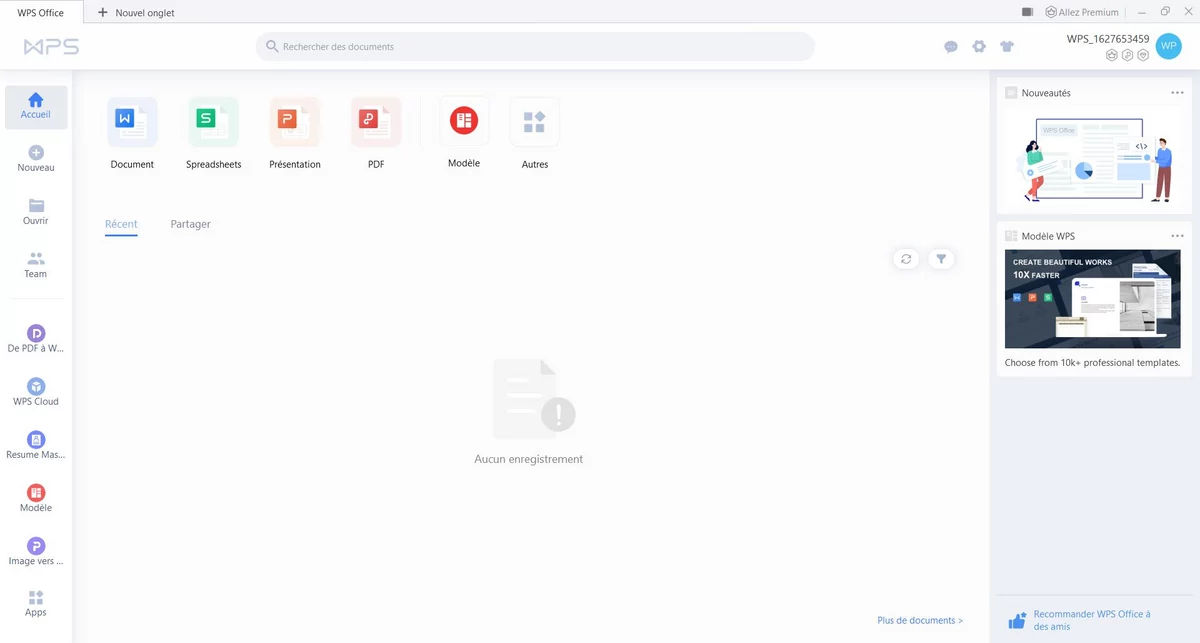 wps office menu
