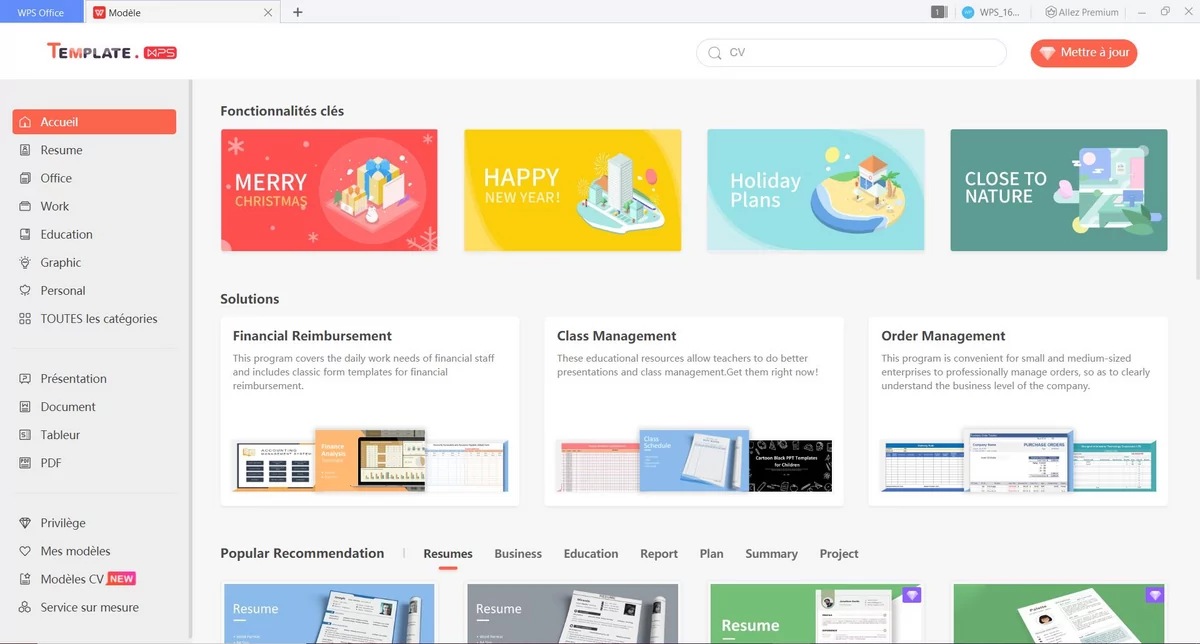 wps office templates