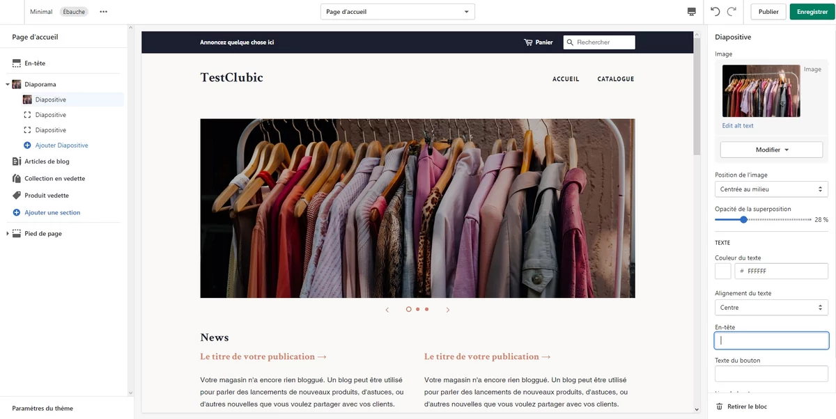 Shopify éditeur © Shopify