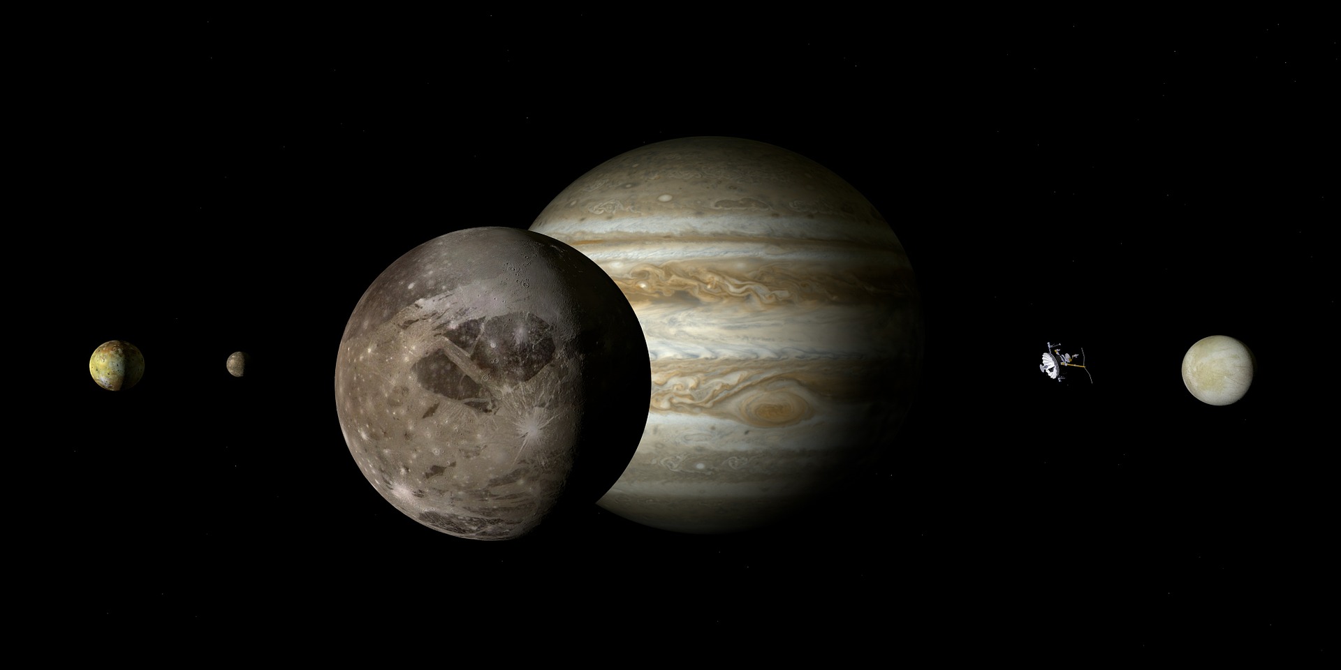De la vapeur d'eau a été détectée dans l'atmosphère de Ganymède, l'une des lunes de Jupiter