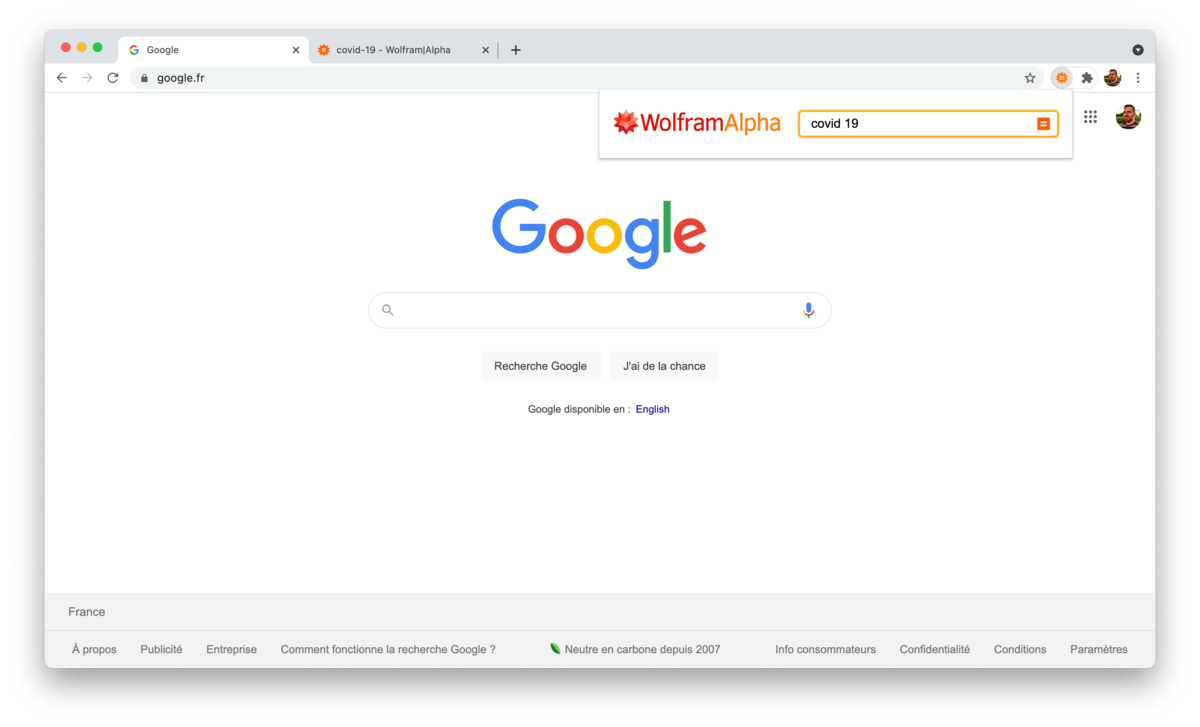 WolframAlpha Extension