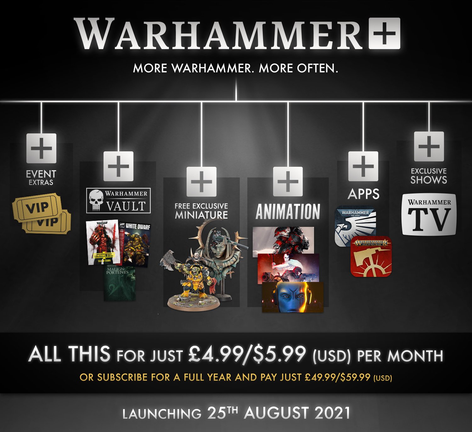 Games Workshop détaille Warhammer+, son service d'abonnement à destination des fans