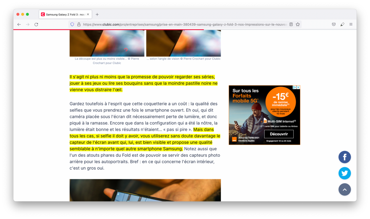Auto Highlight © Clubic.com