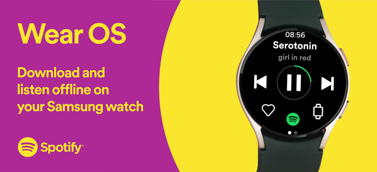 Spotify sur Wear OS © Spotify