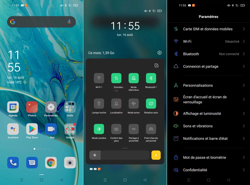 interface oppo a54 5G