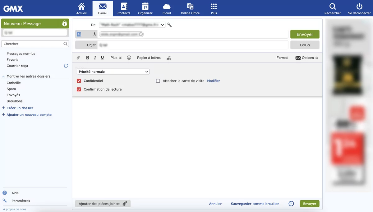 gmx option envoi