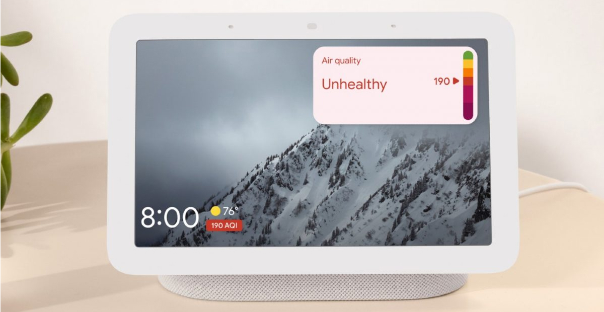 Google Nest Hub est désormais capable d'afficher la qualité de l'air, aux Etats-Unis