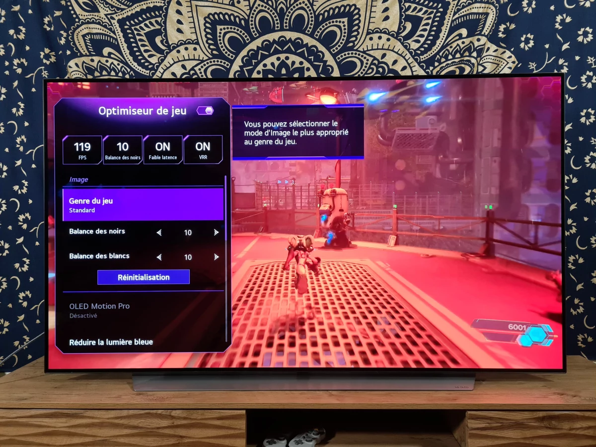 Test LG OLED65C1_game bar1 © Matthieu Legouge