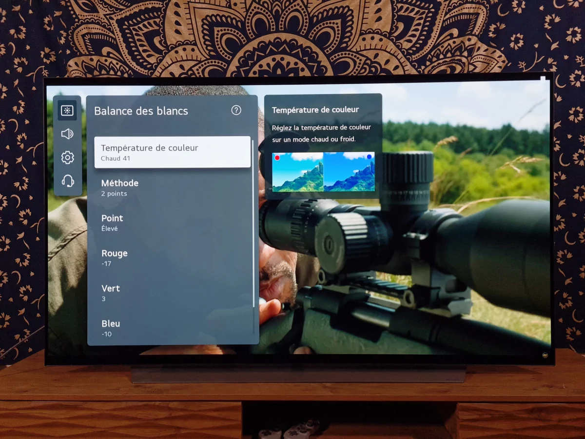 Test LG OLED65C1_réglages2 © Matthieu Legouge