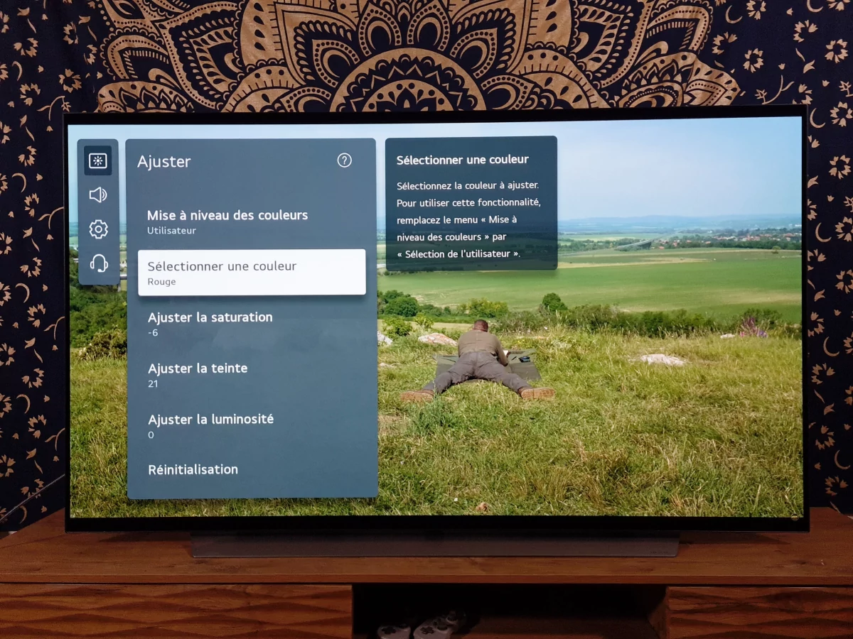 Test LG OLED65C1_réglages4 © Matthieu Legouge