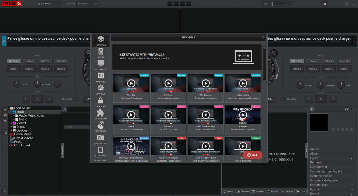Virtual DJ screen 1