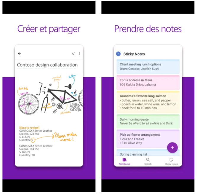 Microsoft OneNote sur Android (1)