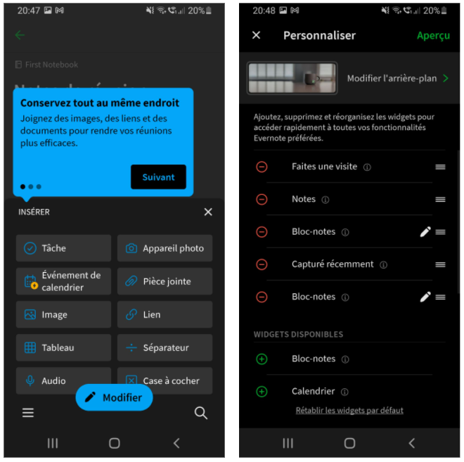 Evernote pour Android (1)