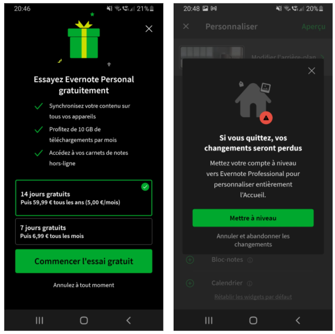 Evernote pour Android (2)