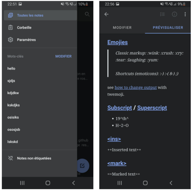 Simplenote pour Android (2)