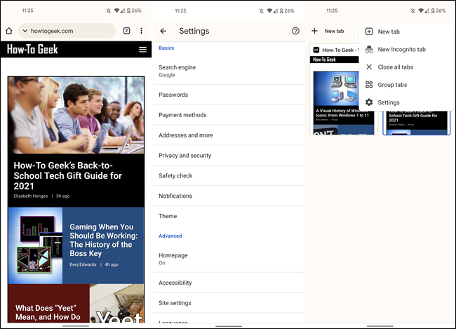 Chrome Material You © Howtogeek / Google Chrome