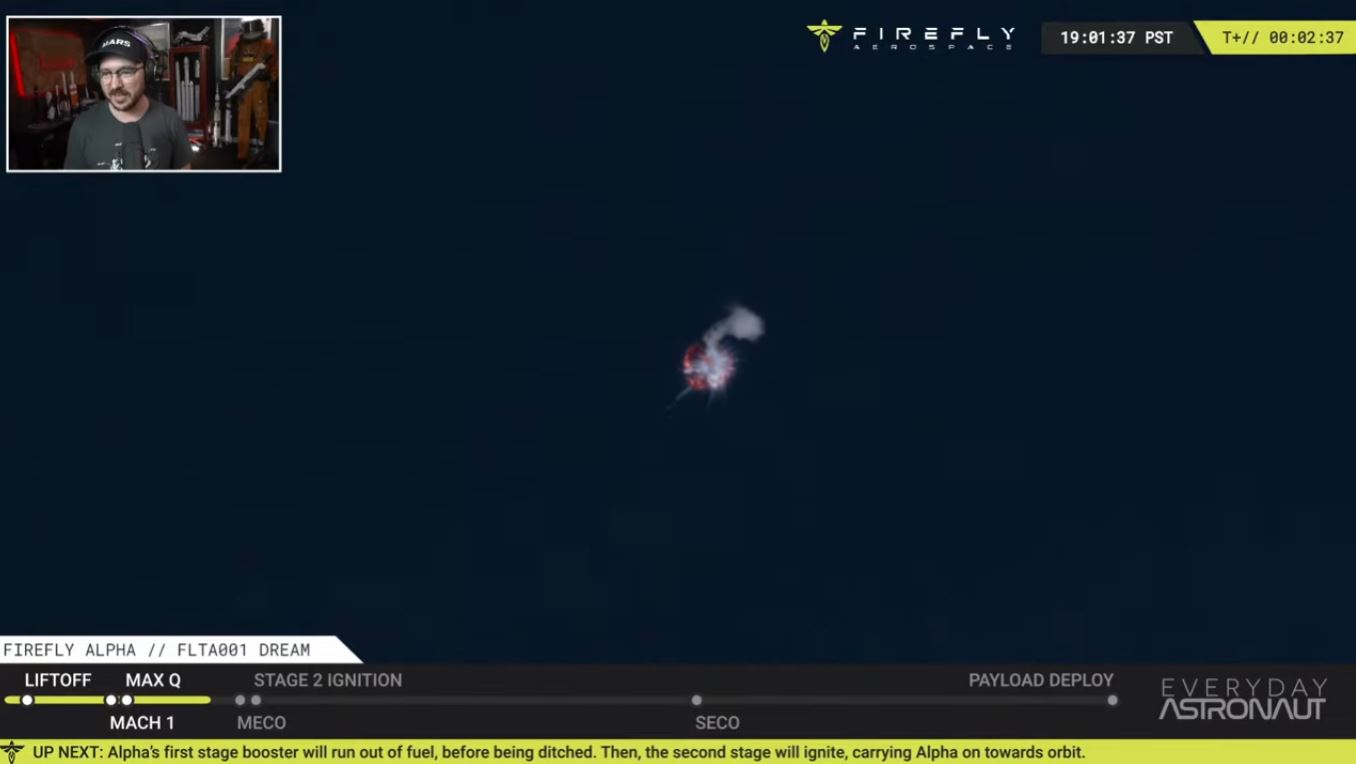 Pour son premier décollage, la fusée Alpha de Firefly explose dans le ciel californien