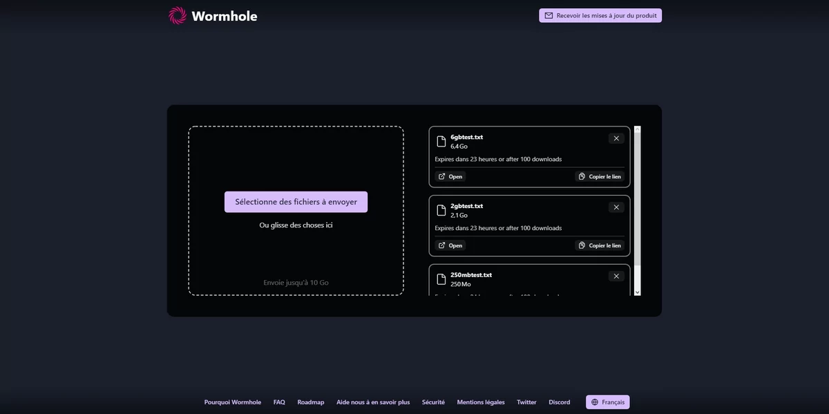 Wormhole gestion liens © Wormhole