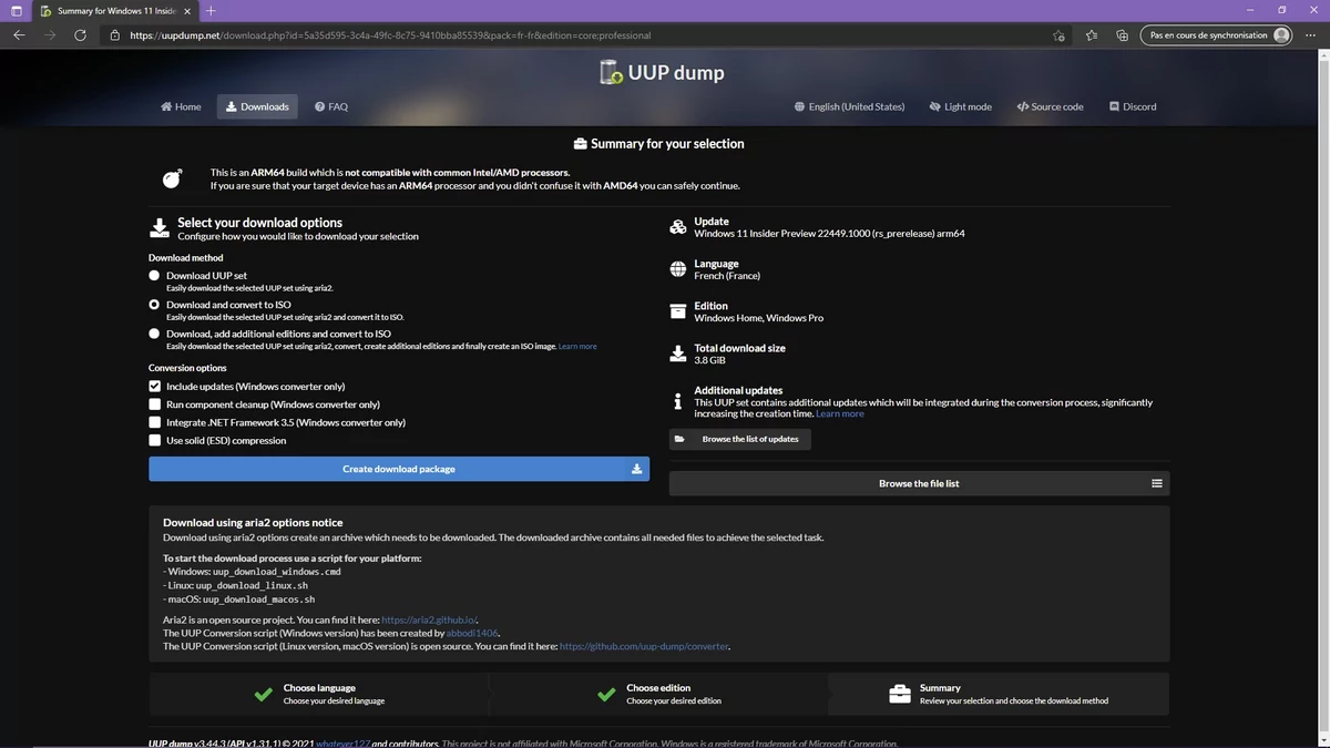 Pi 4 / W11_uup dump_2 _ Comment installer Windows 11 sur un Raspberry Pi 4
