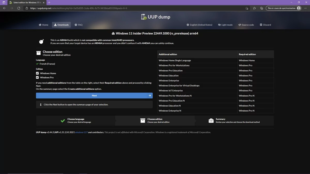 Pi 4 / W11_uup dump_3 _ Comment installer Windows 11 sur un Raspberry Pi 4