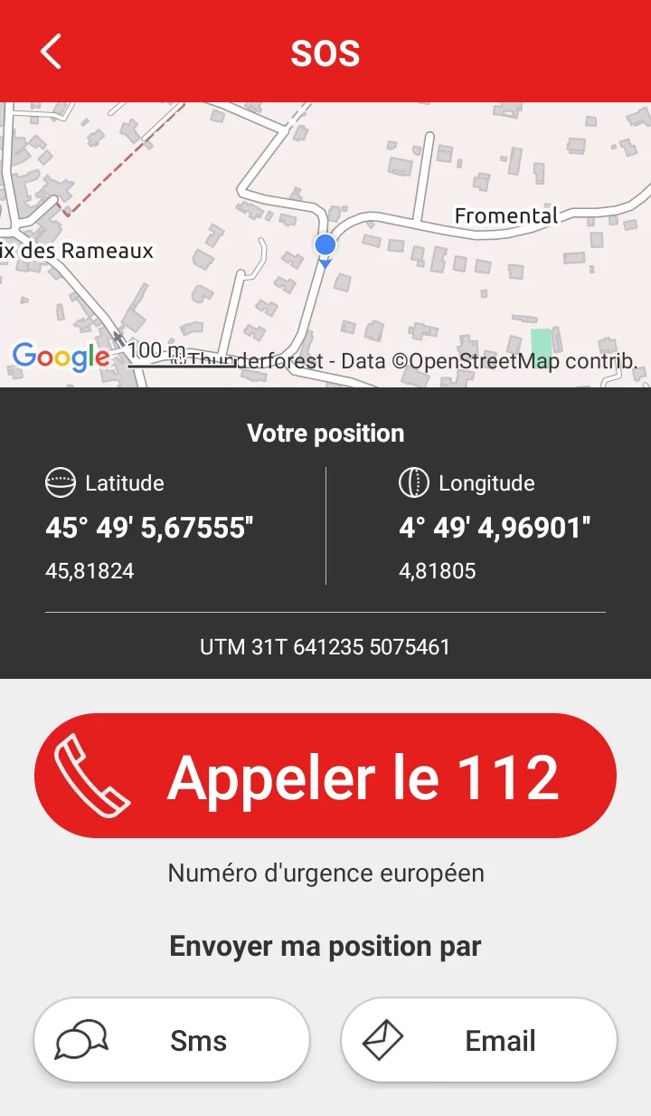 OpenRunner appel urgence © OpenRunner