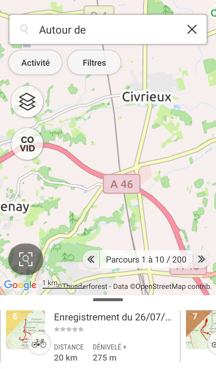 OpenRunner carte © OpenRunner