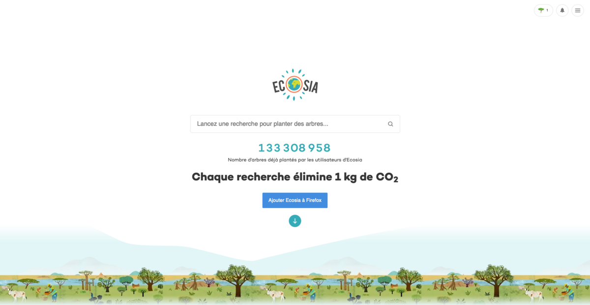 Ecosia screen 1
