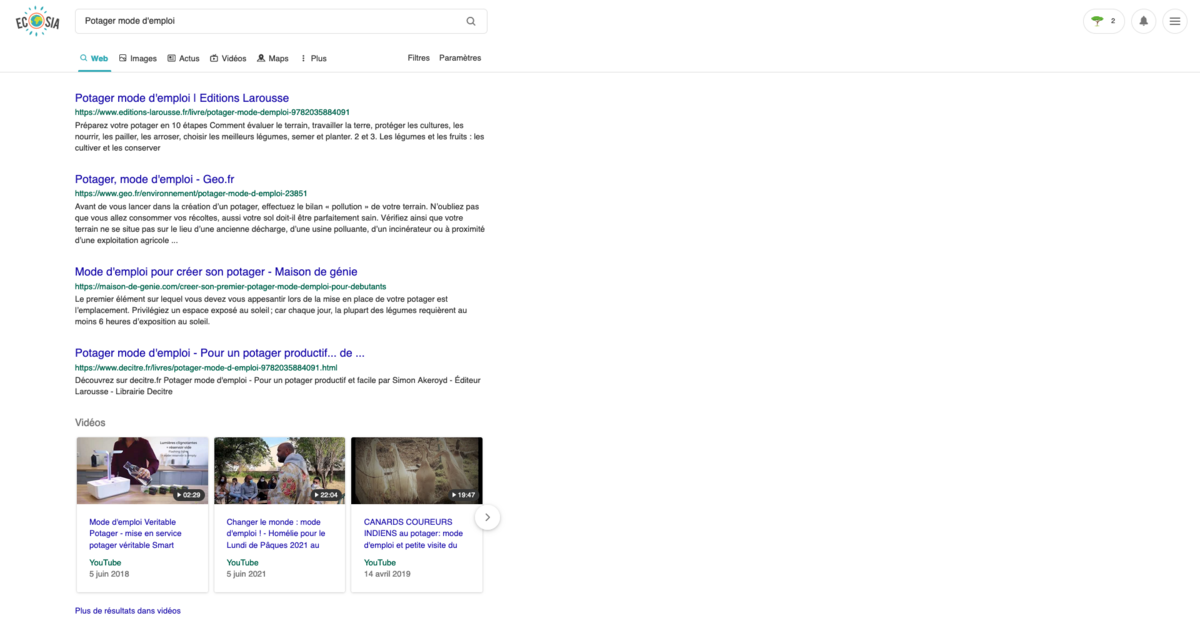 Ecosia screen 3