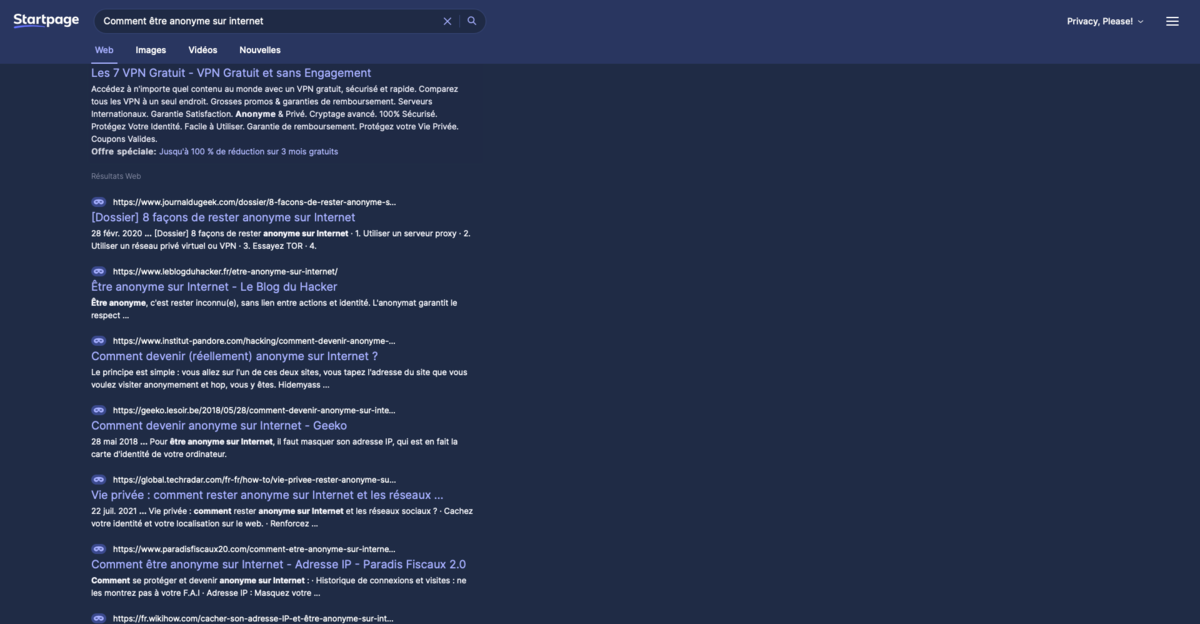 StartPage Screen 2