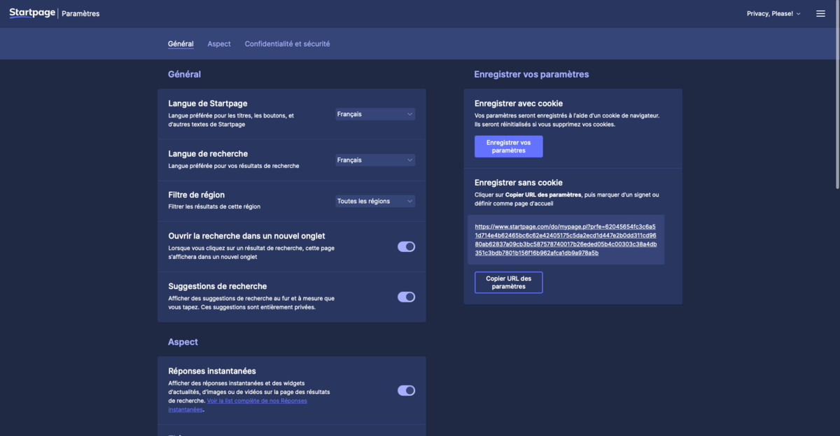 StartPage screen 3