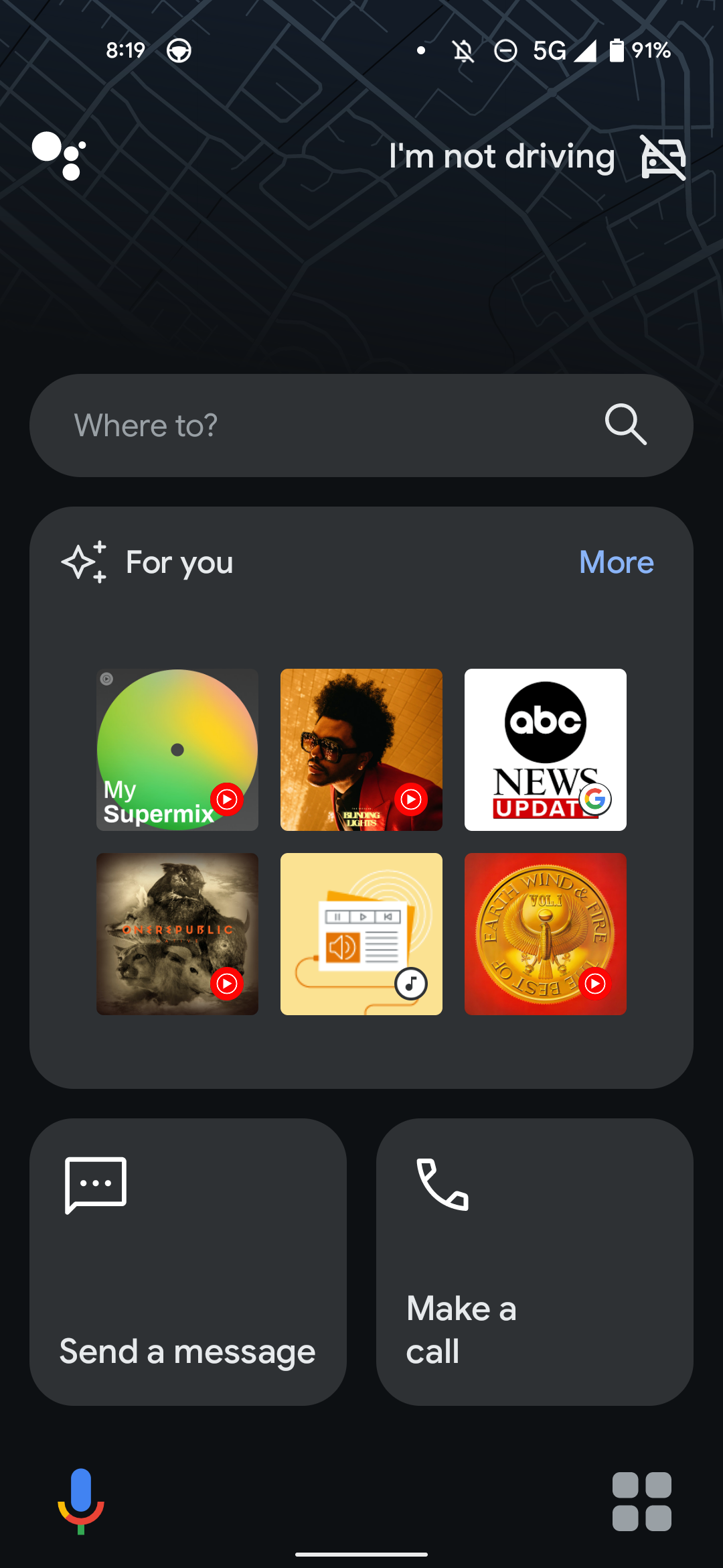 Assistant Driving Mode Homepage 1 © © 9to5Google