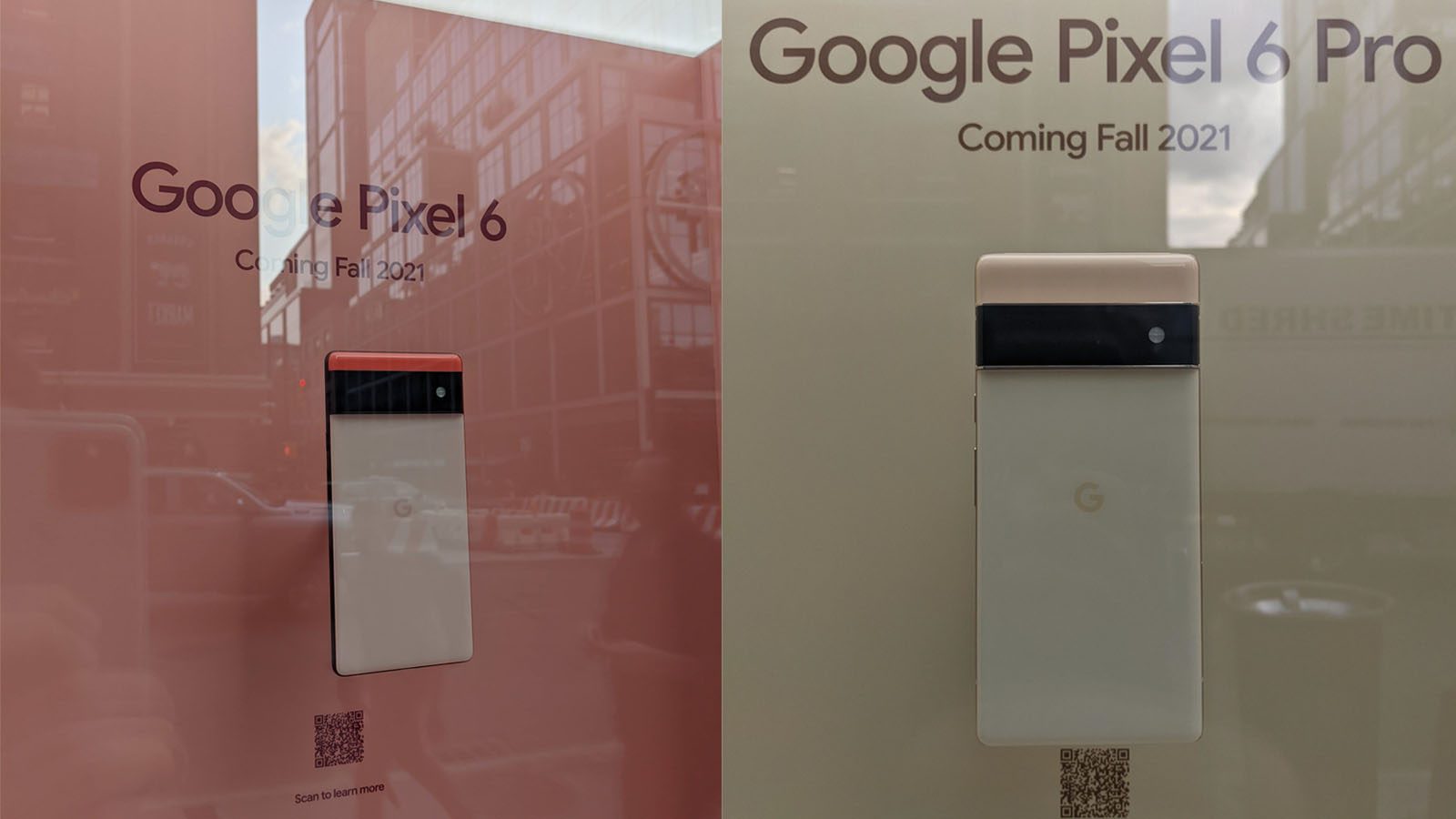 Plus de surprise, les Google Pixel 6 et 6 Pro s'exposent dans la vitrine du Google Store de New-York