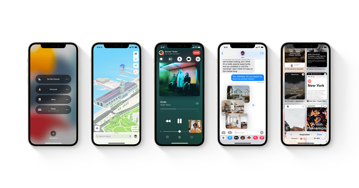 iOS 15 est disponible au téléchargement pour les iPhone et iPad