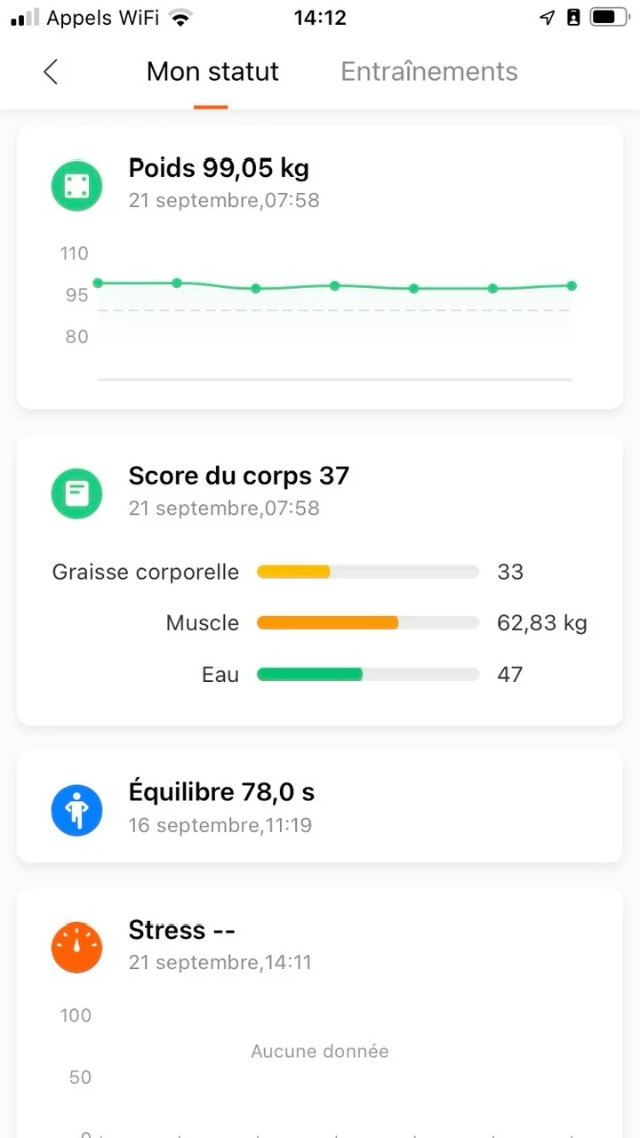 Mi Fit - Menu Voir plus © Johan Gautreau