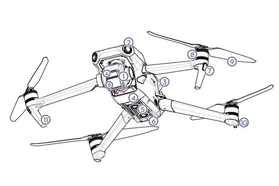 Le design Mavic 3 Pro de DJI fuite : deux caméras et 46 minutes en vol