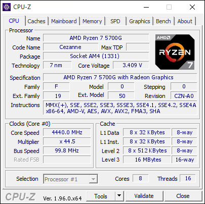AMD Ryzen 7 5700G © Nerces
