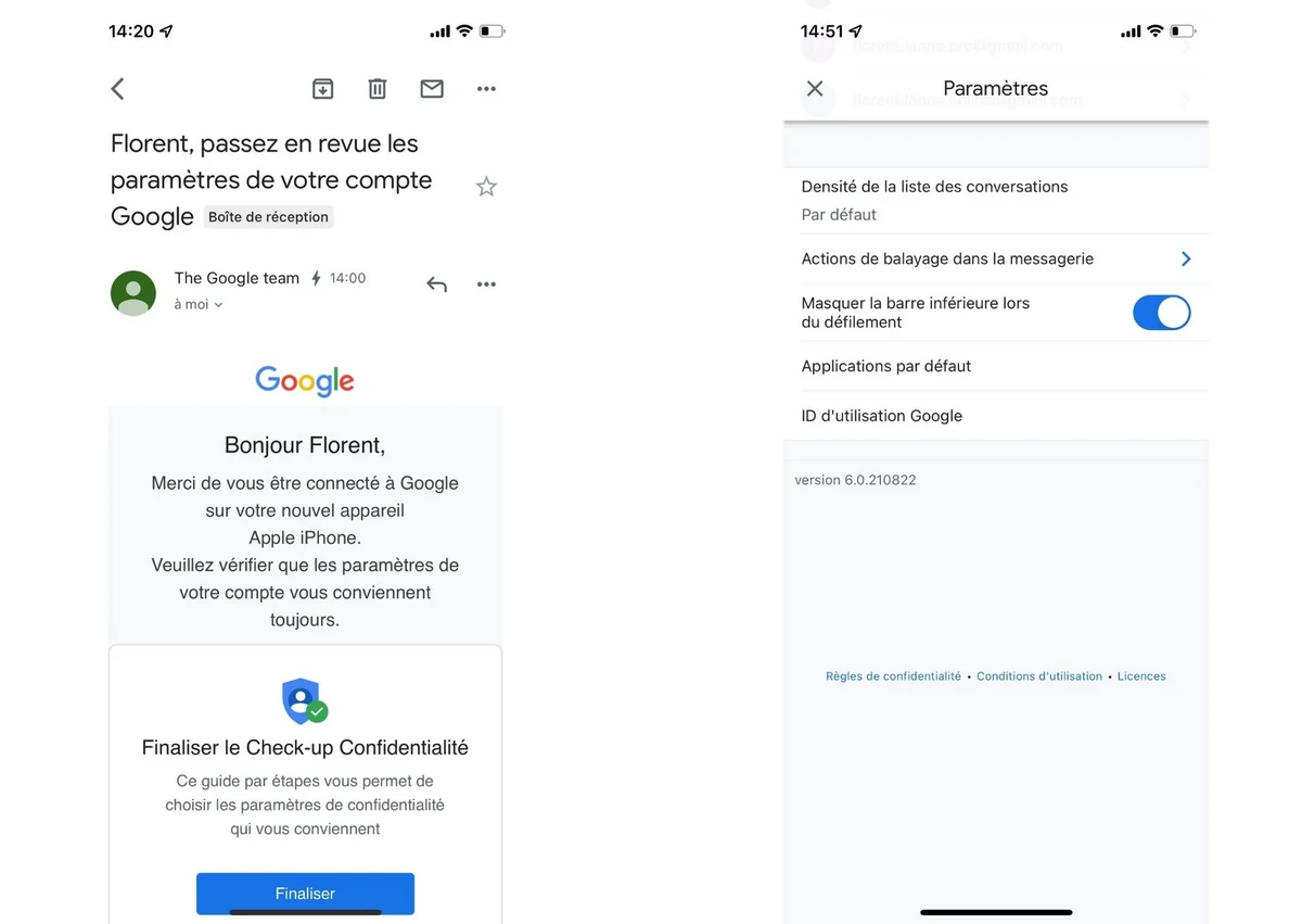 Gmail iOS screen 3