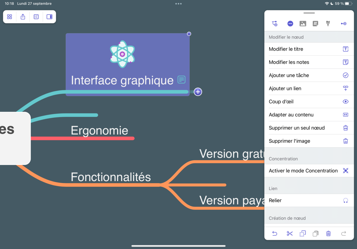 ergonomie mindnode