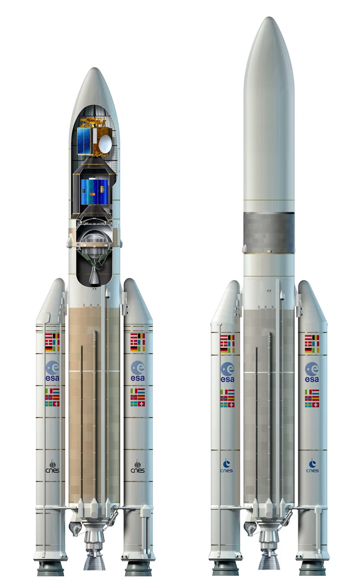 Ariane 5 ECA vs Ariane 5 ME © ESA